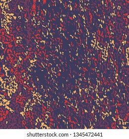 Color Grunge Pattern. Abstract Colorful Vector Texture with Scratched Lines, Spots and Blobs for Card, Print, Mobile Applications. Retro Rough Multicolor Pattern with Different Elements.
