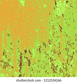 Color Grunge Pattern. Abstract Multicolor Texture with Scratched Lines, Spots and Blobs for Banner, Card, Wallpaper. Modern Rough Colored Pattern with Different Elements.
