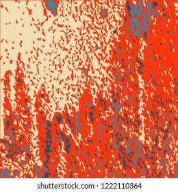 Color Grunge Pattern. Abstract Multicolor Texture with Scratched Lines, Spots and Blobs for Web Applications, Banner, Card. Vintage Rough Colored Background with Different Elements.