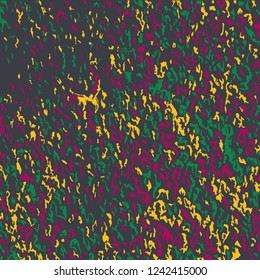 Color Grunge Pattern. Abstract Multicolor Vector Texture with Scratched Lines, Spots and Blobs for Web Applications, Wallpaper, Print. Retro Rough Colored Pattern with Different Elements. 