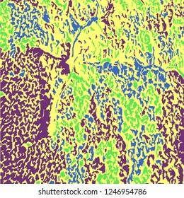 Color Grunge Pattern. Abstract Multicolor Texture with Scratched Lines, Spots and Blobs for Web Applications, Banner, Card. Vintage Rough Colored Pattern with Different Elements. 