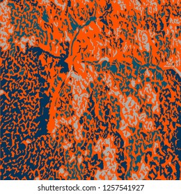 Color Grunge Pattern. Abstract Multicolor Vector Texture with Scratched Lines, Spots and Blobs for Web Applications, Wallpaper, Print. Vintage Rough Colored Background with Different Elements.
