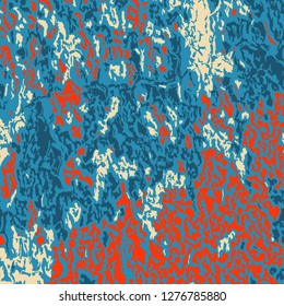 Color Grunge Pattern. Abstract Multicolor Vector Texture with Scratched Lines, Spots and Blobs for Web Applications, Wallpaper, Print. Retro Rough Colored Background with Different Elements.
