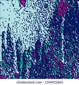 Color Grunge Pattern. Abstract Multicolor Texture with Scratched Lines, Spots and Blobs for Wallpaper, Print, Card. Vintage Rough Colored Pattern with Different Elements. 