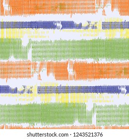 Color Grunge Pattern. Abstract Scratched Texture with Ragged Brushstrokes. Scribbled Grunge Pattern for Print, Fabric, Textile. Colorful Vector Background for your Design.