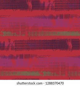 Color Grunge Pattern. Abstract Scratched Texture with Ragged Brushstrokes. Scribbled Grunge Pattern for Cotton, Calico, Textile. Colorful Vector Background for your Design.