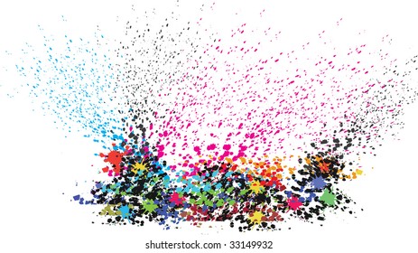 color grunge splatter