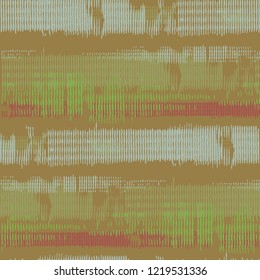 Color Grunge Stripes. Abstract Scratched Texture with Ragged Brushstrokes. Scribbled Grunge Motif for Linen, Paper, Tablecloth. Colorful Vector Background for your Design.
