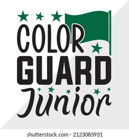 Color Guard Junior Printable Vector Illustration svg