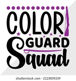 Color Guard Squad Printable Vector Illustration svg