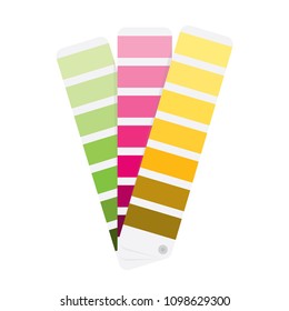 Color Guide Book, Palette, Color Palette Guide, Vector Icon Illustration Background