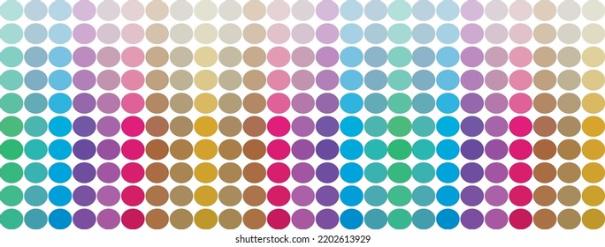 Color guide dots banner. Vector creative background illustration II.	