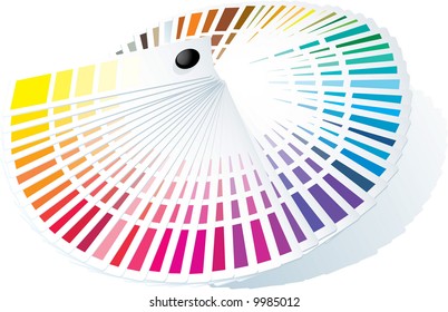 Color guide to match colors for print. Vector