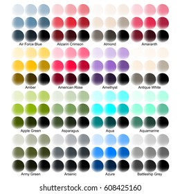 Color guide with color names