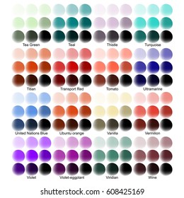 Color guide with color names 