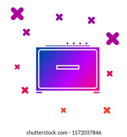 Color Guitar amplifier icon isolated on white background. Musical instrument. Gradient random dynamic shapes. Vector Illustration