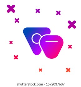 Color Guitar pick icon isolated on white background. Musical instrument. Gradient random dynamic shapes. Vector Illustration