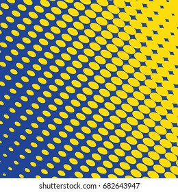 Color Half Tone Pattern In Yellow And Blue illustration