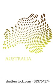 color halftone australia map