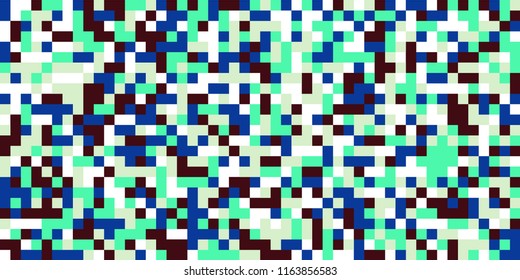 Color Halftone Background. Abstract Digital Texture with Color Squares for Print, Banner, Card, Web and Mobile Applications. Vintage Tech Halftone Pattern with Color Pixels. Vector Texture.