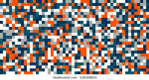 Color Halftone Background. Abstract Digital Texture with Color Squares for Print, Banner, Card, Web and Mobile Applications. Vintage Tech Halftone Pattern with Color Pixels. Vector Texture.