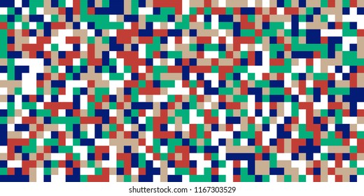 Color Halftone Background. Abstract Digital Texture with Color Squares for Print, Banner, Card, Web and Mobile Applications. Trendy Tech Halftone