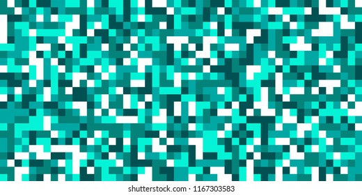 Color Halftone Background. Abstract Digital Texture with Color Squares for Print, Banner, Card, Web and Mobile Applications. Trendy Tech Halftone Pattern with Color Pixels. Vector Texture.