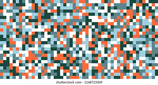 Color Halftone Background. Abstract Digital Texture with Color Squares for Print, Banner, Card, Web and Mobile Applications. Modern Tech Halftone Pattern with Color Pixels. Vector Texture.