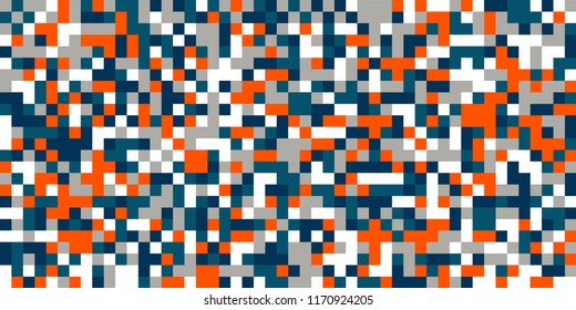 Color Halftone Background. Abstract Digital Texture with Color Squares for Print, Banner, Card, Web and Mobile Applications. Vintage Tech Halftone Pattern with Color Pixels. Vector Texture.