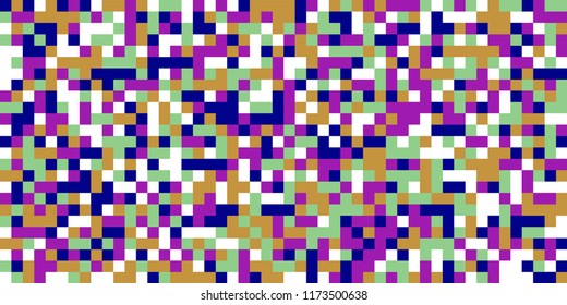 Color Halftone Background. Abstract Digital Texture with Color Squares for Print, Banner, Card, Web and Mobile Applications. Retro Tech Halftone