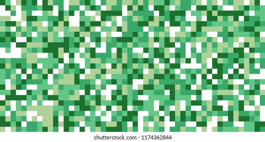Color Halftone Background. Abstract Digital Texture with Color Squares for Print, Banner, Card, Web and Mobile Applications. Trendy Tech Halftone Pattern with Color Pixels. Vector Texture.