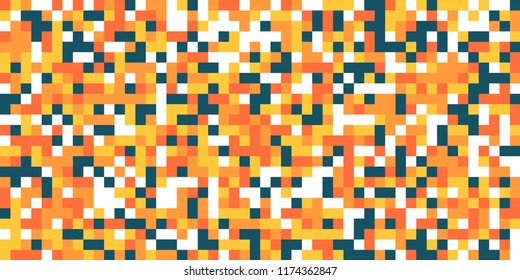 Color Halftone Background. Abstract Digital Texture with Color Squares for Print, Banner, Card, Web and Mobile Applications. Retro Tech Halftone