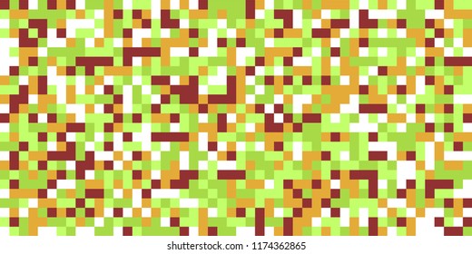Color Halftone Background. Abstract Digital Texture with Color Squares for Print, Banner, Card, Web and Mobile Applications. Retro Tech Halftone Pattern with Color Pixels. Vector Texture.