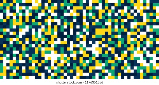 Color Halftone Background. Abstract Digital Texture with Color Squares for Print, Banner, Card, Web and Mobile Applications. Modern Tech Halftone Pattern with Color Pixels. Vector Texture.