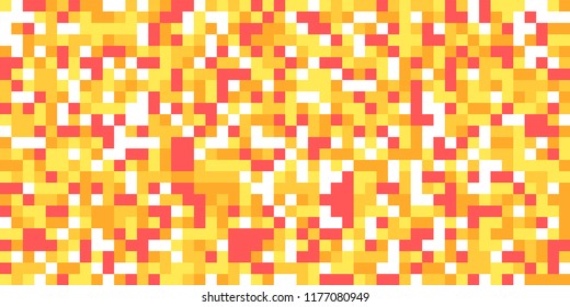 Color Halftone Background. Abstract Digital Texture with Color Squares for Print, Banner, Card, Web and Mobile Applications. Modern Tech Halftone Pattern with Color Pixels. Vector Texture.