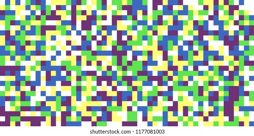 Color Halftone Background. Abstract Digital Texture with Color Squares for Print, Banner, Card, Web and Mobile Applications. Modern Tech Halftone Pattern with Color Pixels. Vector Texture.