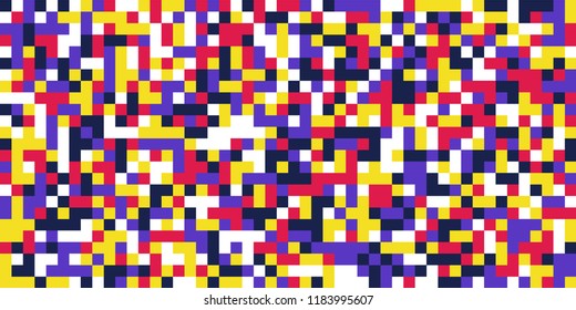 Color Halftone Background. Abstract Digital Texture with Color Squares for Print, Banner, Card, Web and Mobile Applications. Modern Tech Halftone