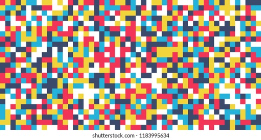 Color Halftone Background. Abstract Digital Texture with Color Squares for Print, Banner, Card, Web and Mobile Applications. Modern Tech Halftone