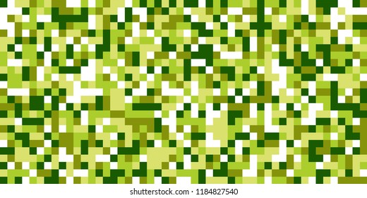 Color Halftone Background. Abstract Digital Texture with Color Squares for Print, Banner, Card, Web and Mobile Applications. Retro Tech Halftone Pattern with Color Pixels. Vector Texture.