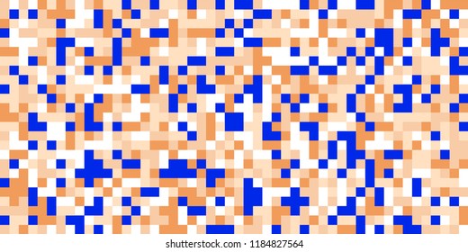 Color Halftone Background. Abstract Digital Texture with Color Squares for Print, Banner, Card, Web and Mobile Applications. Retro Tech Halftone Pattern with Color Pixels. Vector Texture.