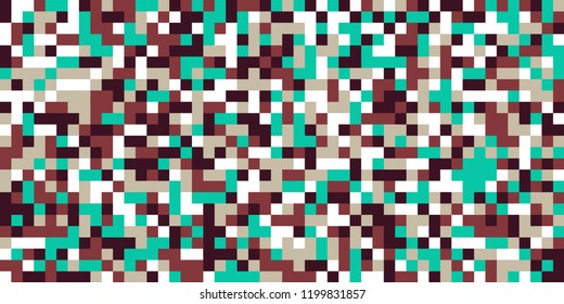 Color Halftone Background. Abstract Digital Texture with Color Squares for Print, Banner, Card, Web and Mobile Applications. Trendy Tech Halftone