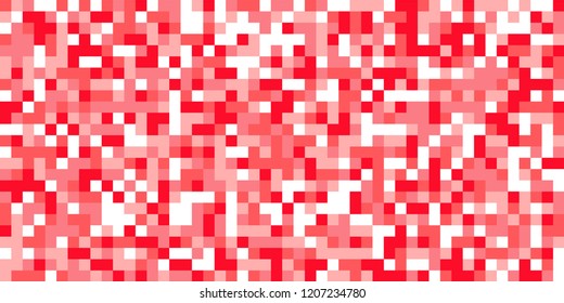 Color Halftone Background. Abstract Digital Texture with Color Squares for Print, Banner, Card, Web and Mobile Applications. Retro Tech Halftone Pattern with Color Pixels. Vector Texture.