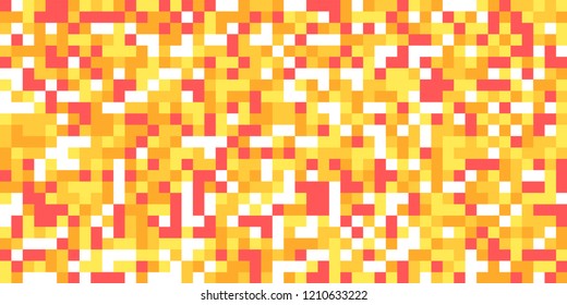 Color Halftone Background. Abstract Digital Texture with Color Squares for Print, Banner, Card, Web and Mobile Applications. Trendy Tech Halftone Pattern with Color Pixels. Vector Texture.