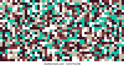Color Halftone Background. Abstract Digital Texture with Color Squares for Print, Banner, Card, Web and Mobile Applications. Modern Tech Halftone Pattern with Color Pixels. Vector Texture.