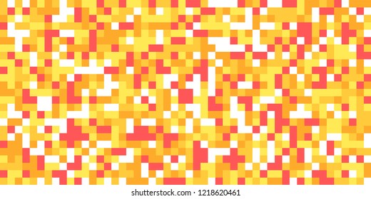 Color Halftone Background. Abstract Digital Texture with Color Squares for Print, Banner, Card, Web and Mobile Applications. Trendy Tech Halftone Pattern with Color Pixels. Vector Texture.