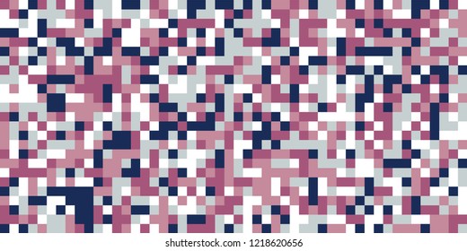 Color Halftone Background. Abstract Digital Texture with Color Squares for Print, Banner, Card, Web and Mobile Applications. Modern Tech Halftone Pattern with Color Pixels. Vector Texture.