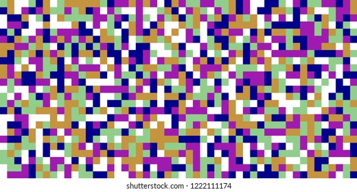 Color Halftone Background. Abstract Digital Texture with Color Squares for Print, Banner, Card, Web and Mobile Applications. Vintage Tech Halftone Pattern with Color Pixels. Vector Texture.