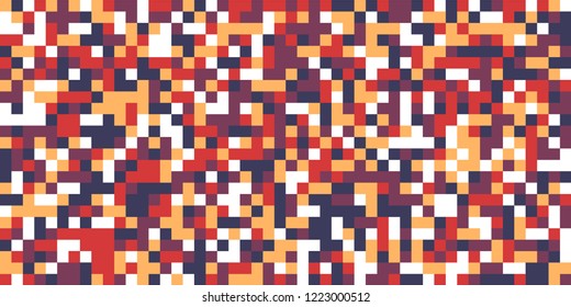 Color Halftone Background. Abstract Digital Texture with Color Squares for Print, Banner, Card, Web and Mobile Applications. Modern Tech Halftone Pattern with Color Pixels. Vector Texture.