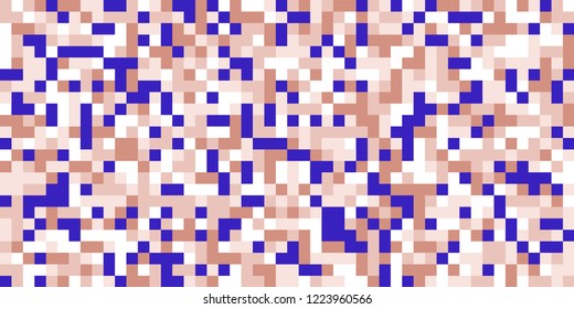 Color Halftone Background. Abstract Digital Texture with Color Squares for Print, Banner, Card, Web and Mobile Applications. Retro Tech Halftone Pattern with Color Pixels. Vector Texture.