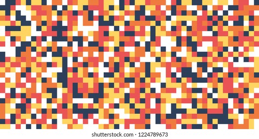 Color Halftone Background. Abstract Digital Texture with Color Squares for Print, Banner, Card, Web and Mobile Applications. Vintage Tech Halftone